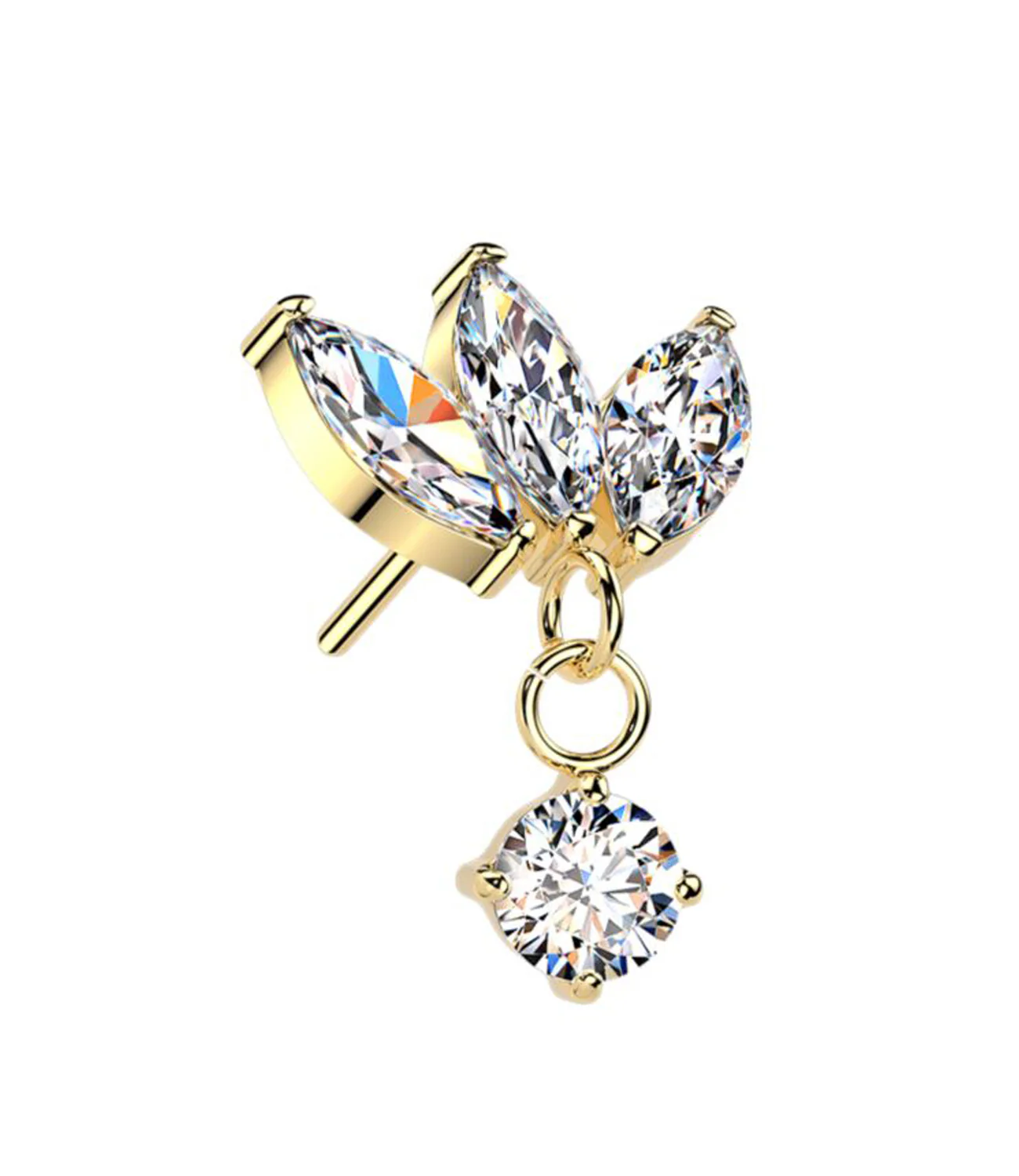 CZ 3 Marquise Dangle