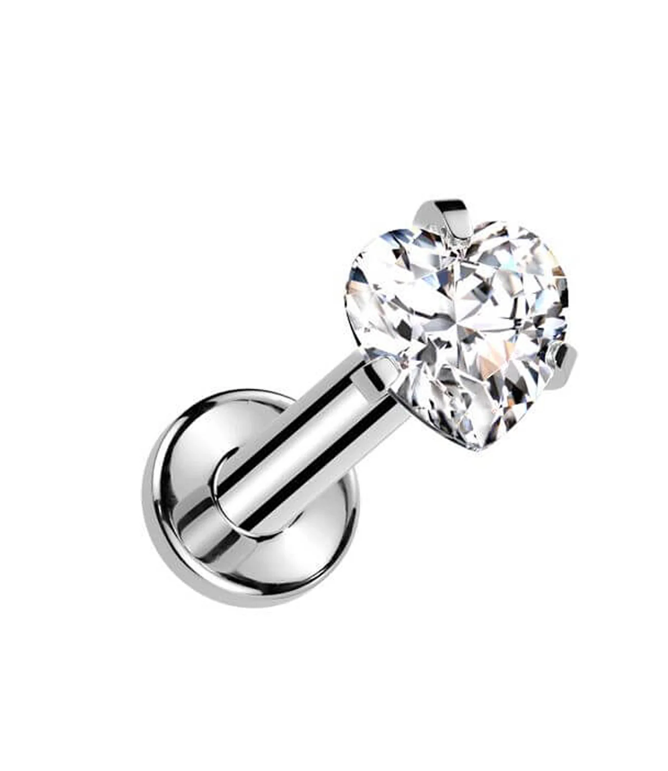 4MM Cubic Zirconia Heart - Image 2