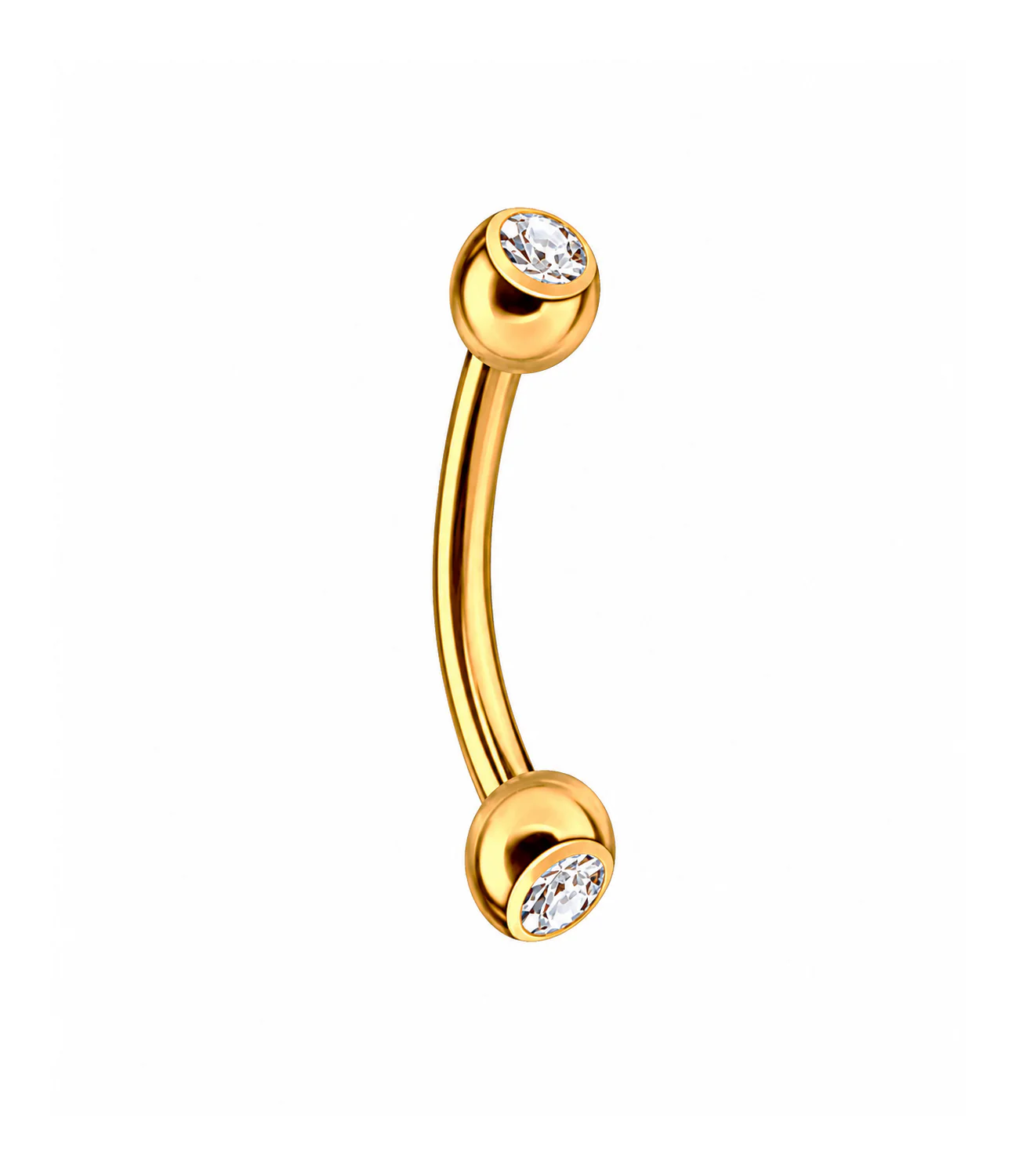 Crystal Curved Barbell 16g - Image 2
