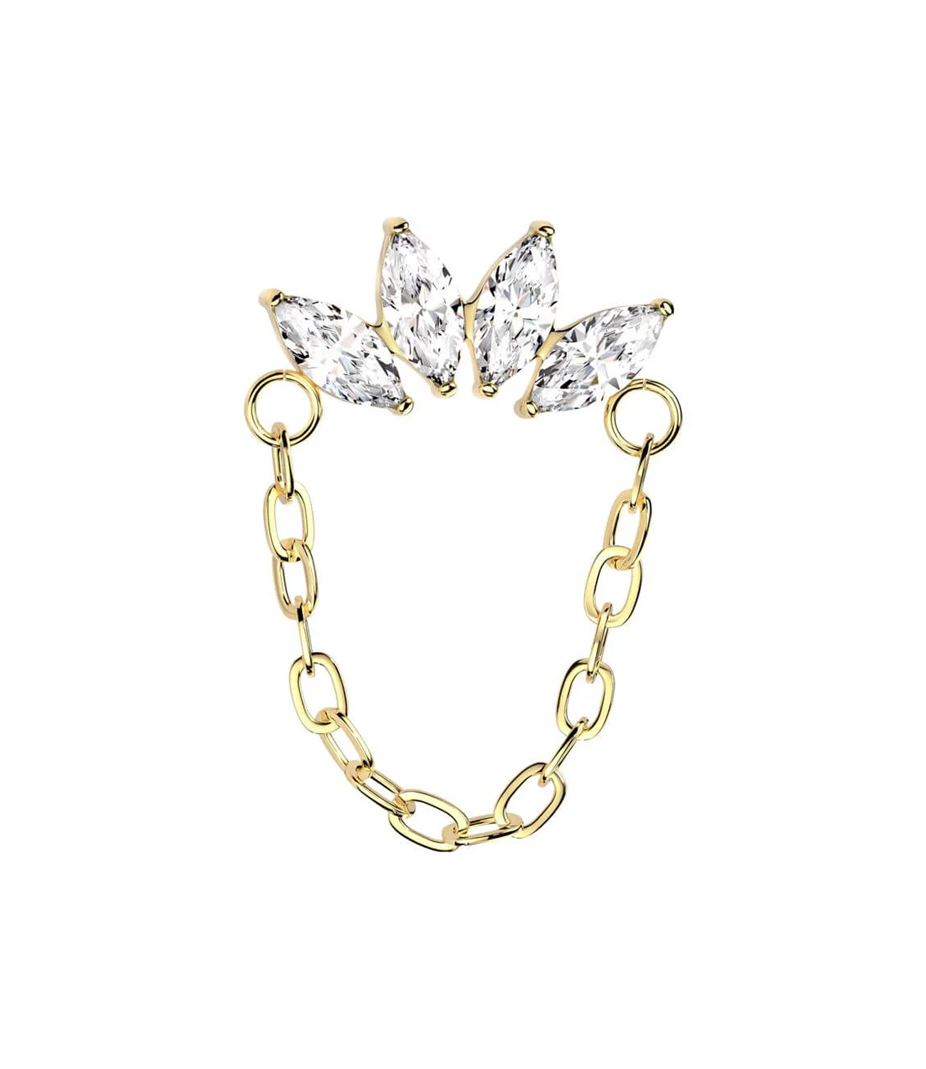 CZ 4 Marquise with Chain - Image 2
