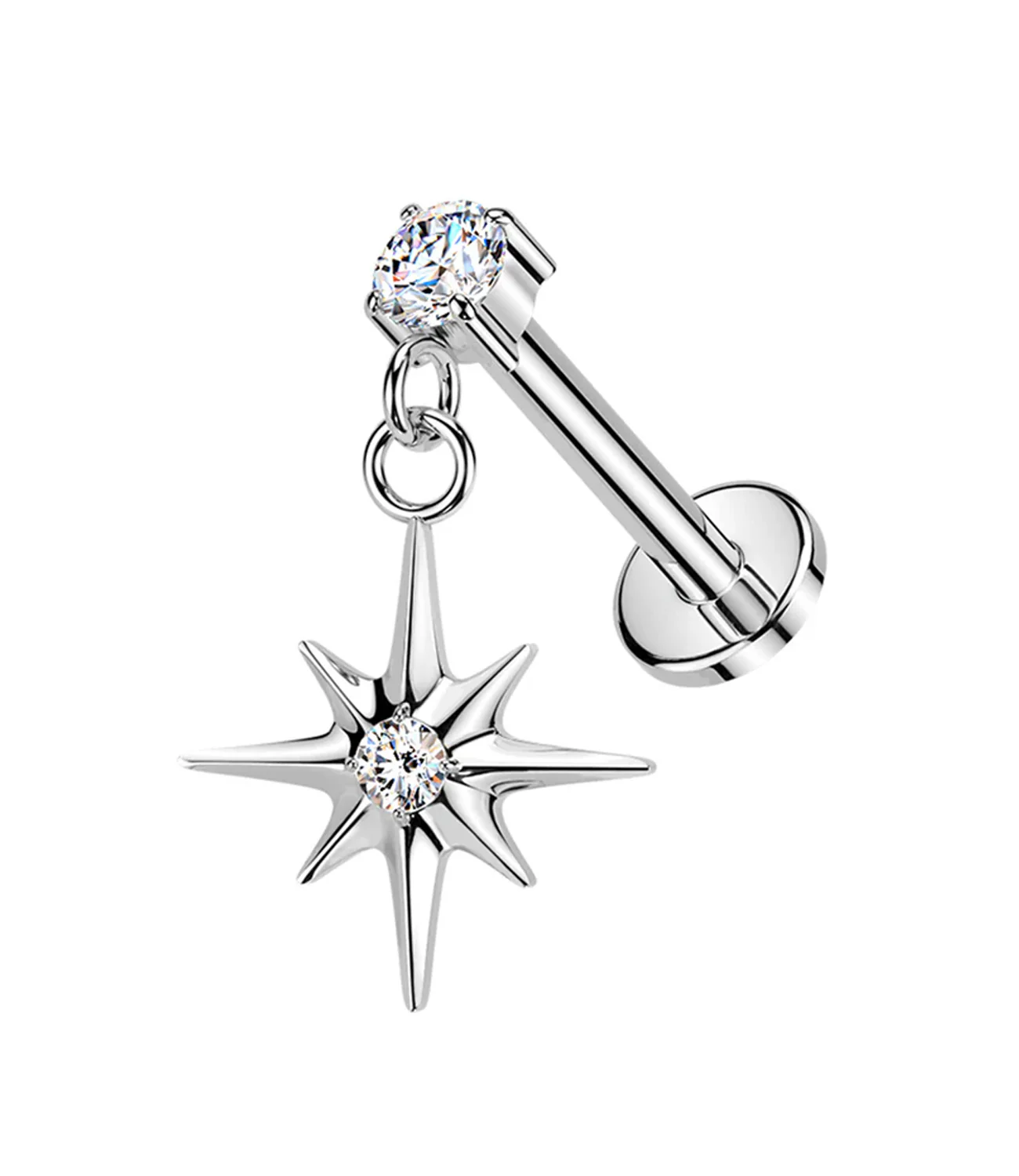 CZ Prong Starbrust Dangle - Image 2